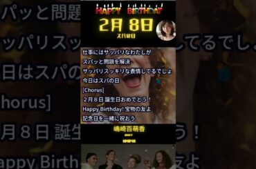 【2月8日生まれ③/5】🎉誕生日おめでとう！特別な日を音楽で祝おう✨【郵便マークの日】【スパの日】【針供養】 #Shorts🎉