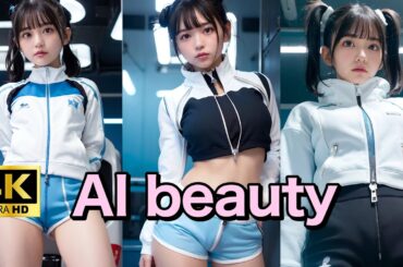 【4K】ジムでいつも一緒になるショーパンの子 #aiart