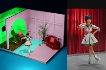 【Blender】佳林ちゃんダンスモーション【バンビーナ・バンビーノ】