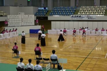 2021年IH なぎなた 演技予選第2コートGブロック 井藤圭都・鈴木唯花 松商学園(長野) vs 菊川愛理・渡 辺留花 今治東(愛媛)