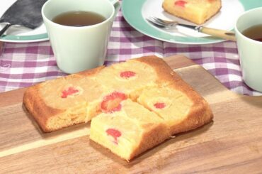 【3分クッキング公式】パイナップルのアップサイドダウンケーキ