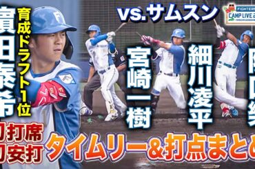 【稲葉2軍監督考える野球で初陣白星】23年育成ドラフト1位・濵田泰希が初実戦で初ヒット＆ドラフト3位宮崎一樹も追加点！＜2/20ファイターズ春季キャンプ2024＞