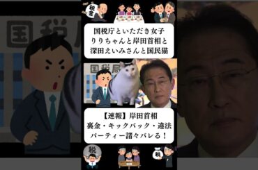 国税庁といただき女子りりちゃんと岸田首相と深田えいみさんと国民猫【猫ミーム】