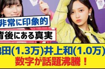 【乃木坂46】池田(1.3万)井上和(1.0万)の数字が話題沸騰！【乃木坂工事中・乃木坂46・乃木坂配信中】