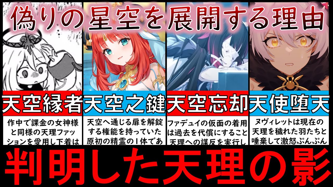 【原神】答え教えます。第一降臨者パネース神話と天理の4つの影の正体と過去。パイモンも考察するラスボス調停者アスモデウスとテイワットの星空は偽りである理由【原神ストーリー解説考察】【ver4.5最新】 【原神】答え教えます。第一降臨者パネース神話と天理の4つの影の正体と過去。パイモンも考察するラスボス調停者アスモデウスとテイワットの星空は偽りである理由【原神ストーリー解説考察】【ver4.5最新】