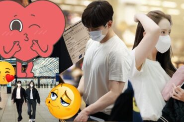 어울리는 의상을 입은 윤아 준호 공항에서 윤아와 준호의 순간은 우리를 모두 미치게 만들었습니다 #yoona #leejunho