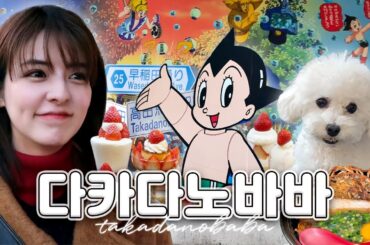 [SUB] 젊음이 넘치는 도쿄의 혜화, 대학로 바이브 | 다카다노바바, 아톰 벽화, 야키멘, 딸기 디저트, 와세다 대학
