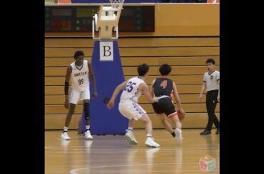 #バスケ 千葉1位の司令塔🔥絶妙ノールックパス＆執念の同点弾 宮原悠太 (八千代2年/172cm/No.4)[関東高校バスケ新人大会vs自然学園]  #shorts