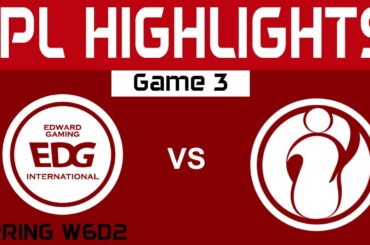 EDG vs IG Highlights Game 3 LPL Spring Split 2024 EDward Gaming vs Invictus Gaming by Oniviae