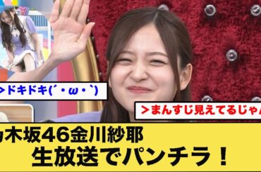 乃木坂46金川紗耶、生放送でパンチラ！まんすじ見えてるじゃん