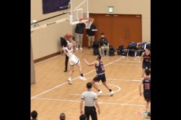 #バスケ 天理1年生コンビ鮮やかアリウープ🔥難しい角度からねじ込む長嶺善(1年/176cm/No.16)→近江悠(1年/180cm/No.8)[近畿高校バスケ新人大会] #shorts