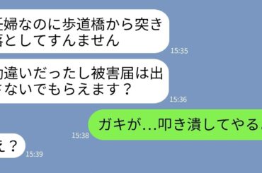 【LINE】産婦人科帰りの臨月の私を歩道橋から突き落とした謎の女「泥棒猫が子供産むな！」→勘違いで破水までさせたクズに本気の制裁を下した結果www【総集編】
