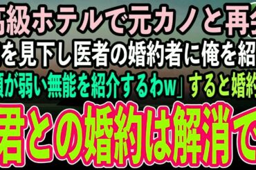 【感動する話】医学部受験を辞退した理由を知らずに俺を振った元カノと高級ホテルで再会。医者の婚約者に俺を紹介する元カノ「頭が弱い無能を紹介するわw」→直後、婚約者「君との婚約は解消で」【スカッ