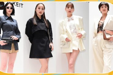 ももクロ百田夏菜子、トリンドル玲奈＆三吉彩花と美脚コーデで「CHARLES ＆ KEITH」パーティーに