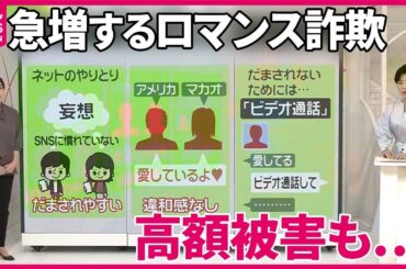 【時間かけて恋愛感情を…】“ロマンス詐欺”急増、対面せず「3億6000万円」被害も  狙われやすい世代は？  対策はビデオ通話