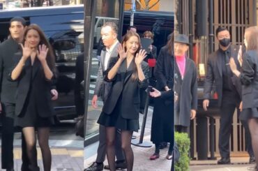 라이브 윤아가 Qeelin Japan All Black Elegance 매장 오픈식에서 빛을 발하며 중앙 무대에 올랐습니다