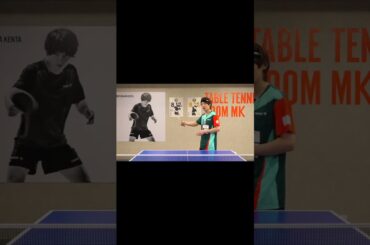 ペンホルダーのバックプッシュに対するバックドライブ解説【ワンポイントレッスン#88】#shorts