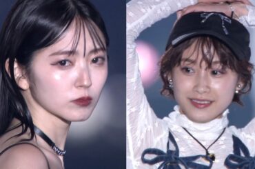 鈴木愛理、クールなブラックコーデで鋭い眼光　高橋愛がデニムワンピで無邪気な笑顔　『KANSAI COLLECTION 2024 SPRING&SUMMER』