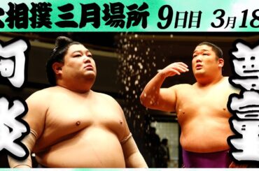 大相撲　阿炎ー尊富士　＜令和６年三月場所・９日目＞SUMO