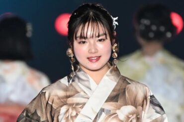 箭内夢菜、シックな浴衣姿披露 大ぶりアクセサリーが大人な雰囲気【関西コレクション 2024 S／S】【セレブニュース】