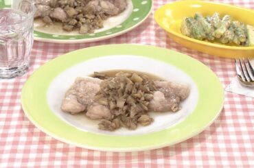 【3分クッキング公式】豚肉と舞茸のバター蒸し／アスパラのハニーマスタード