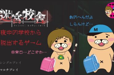 【迷宮校舎】かなり怖いっぽいけど大丈夫そ？脱出できそ？【かずとみもがみ】