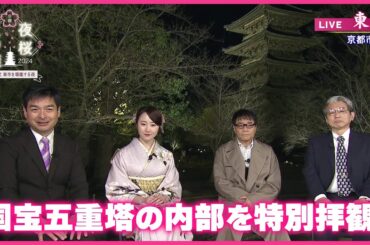 【BS11】京都夜桜生中継2024～世界遺産東寺を堪能する夜～／出演：本田望結、いとうせいこう、山田邦和、梶原誠、相埜 裕樹