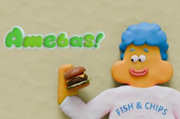 【公式】　アミーバス！ #１「ハンバーガー」　Amebas!　#１「Hamburger」