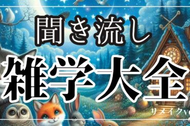 【雑学睡眠】おもしろい雑学大全｜癒しの BGM付き【寝落ち用•作業用】【聞き流し】リメイクver36