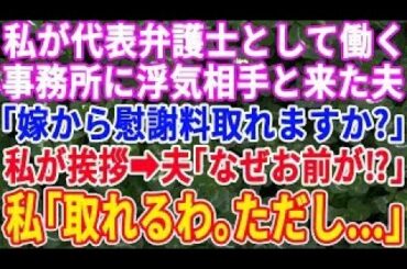 【スカッと総集編】私が弁護士を務める事務所に浮気相手と現れた夫「嫁から慰謝料取る方法教えて下さい」→代表として挨拶に来た私に夫「なんでお前がここに？」→私「教えてあげる。その代わり…」【修羅場】