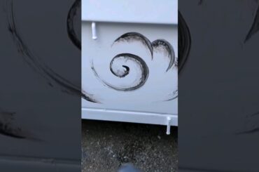 完成✨2024年3月30日#私の龍#久代龍縁#コンテナアート#筆アート#トラック野郎