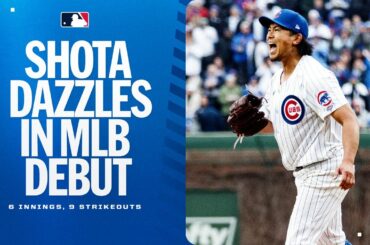 Shota Imanaga throws 6 shutout innings in MLB debut! (1st start highlights)
