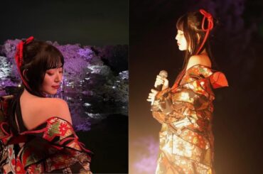 ｢神秘的すぎる｣鈴木愛理、平安神宮で開催された『紅しだれコンサート2024』での様子を公開