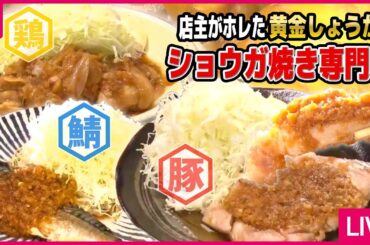 【生姜焼きまとめ】店主ほれ込み!こだわり食材の生姜焼き/生姜焼き定食が食べ放題! 10種のタレで味変 / 焼かずに揚げる生姜焼き  など（日テレNEWS LIVE）