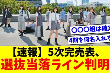 【日向坂46】ミーグリ5次完売表、選抜当落ラインが判明！！【おひさまの反応集】