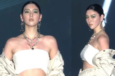 三吉彩花、ランウェイで大胆露出　9頭身の圧倒的スタイル披露　『麻生専門学校グループ presents TGC 熊本 2024』