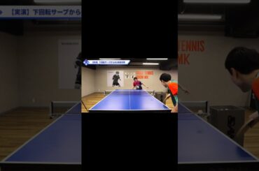 トップ選手の縦回転サーブから3球目攻撃の待ち方【ワンポイントレッスン#92】#shorts