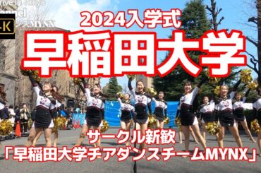 4K【早稲田大学2024入学式～MYNX早稲田大学チアダンスチーム～サークル新歓ステージ】【1人では成し遂げられないダンス～息のあった圧巻の完成度の高いパフォーマンス！新入生たくさん入るといいですね】