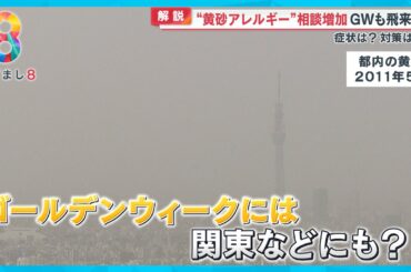 【注意】黄砂アレルギーの相談数増加　GWも飛来か？症状は？対策は？【めざまし８ニュース】