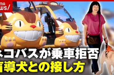 【物議】“ネコバス”が乗車拒否「声掛け 触る」のはNG 知っておきたい盲導犬との接し方｜ABEMA的ニュースショー