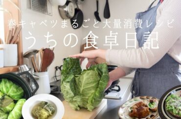 【1週間の献立】今が旬の春キャベツ🥬和•洋•中いろんなお料理に！