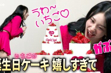 TWICEチェヨン、大好きなイチゴが多めの誕生日サプライズケーキに大喜び！