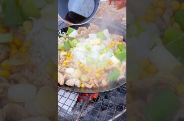 大自然で絶品ペッパーランチを作る！/Make a delicious pepper lunch in the great outdoors#outdoor #asmr #easelartstudio