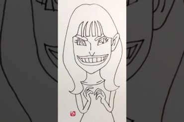 #関水渚 さんを描く #プレバト #広瀬すず さんと似てる #62歳youtube #心似顔絵塾 #似顔絵描き方 #一発描き #portrait #drawing #caricature