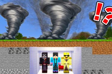 巨大トルネードから生き残れ　シェルターチャレンジ【 マイクラ / マインクラフト 】