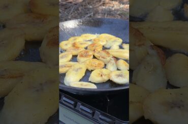 大自然で至高の焼きバナナを作る！/Making supreme baked bananas in the magnificent nature!#easelartstudio