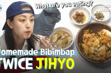 [ENG/JPN] JIHYO making bibimbap with mom's homemade side dishes #JIHYO #TWICE