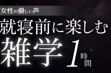 【睡眠導入】就寝前に楽しむ雑学１時間【女性朗読】