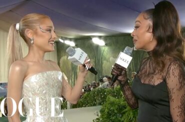 Ariana Grande's 'Wicked' Mother of Pearl Met Gala Dress | Met Gala 2024 | Vogue