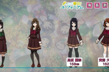 北宇治高校吹奏楽部の身長測定【響け！ユーフォニアム３バージョン】